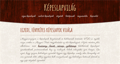 Desktop Screenshot of kepeslapvilag.hu